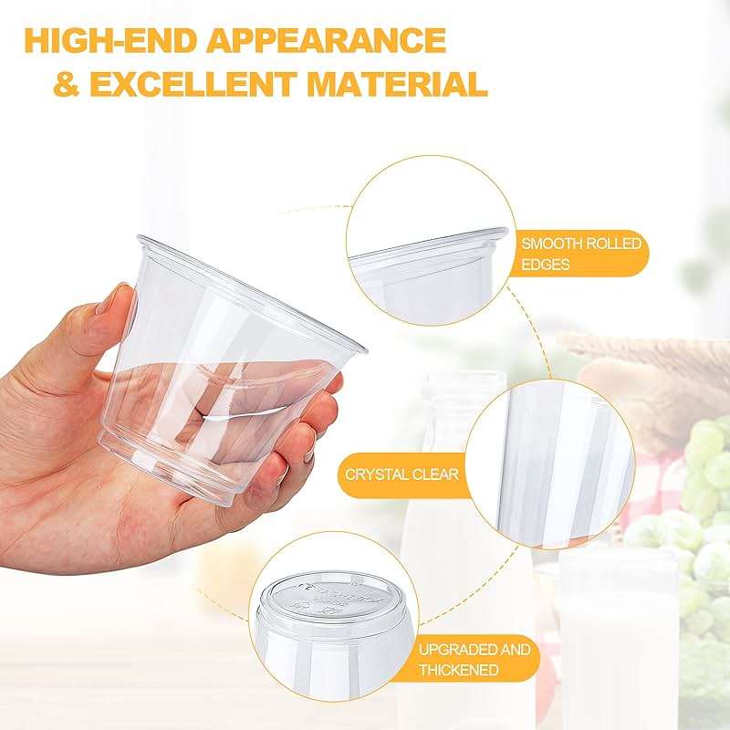 TashiBox [9oz - 150 Cups Plastic Cups Clear - Disposable Tumbler for Cocktails, Wine and More Essential Party Supplies - Image 5