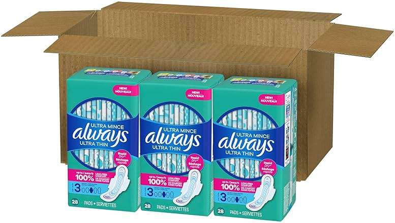 Always Ultra Thin Feminine Pads with Wings for Women, Size 3, Extra Long Super Absorbency, Unscented, Up to 100% Leak-Free Protection, 84 Count Total - Image 8