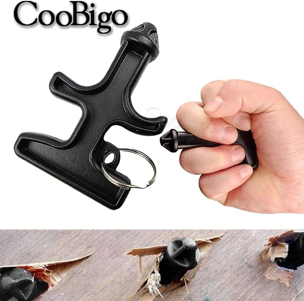 3pcs Pack Mixed Colors Portable Stinger Duron Steel Drill POM Protect Combat Tool Key Chain Outdoor Camping Survival Tactical Kits (Mixed 3 Colors in Package) - Image 3