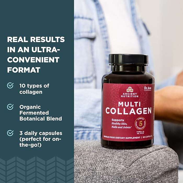 Ancient Nutrition Collagen Peptides Pills, Hydrolyzed Multi Collagen Supplement, Types I, II, II, V & X, Supports Healthy Skin and Nails, Gut Health and Joints, 90 Capsules - Image 4