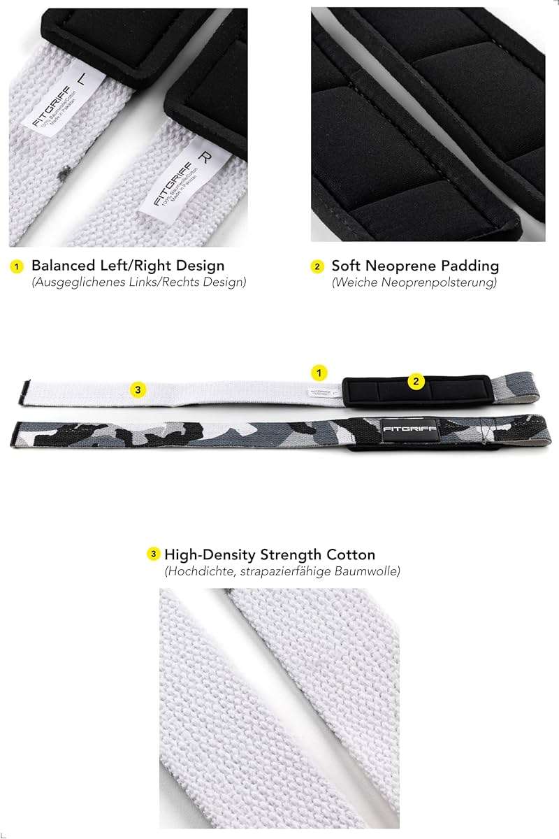 Fitgriff® Lifting Straps & Wrist Wraps (Bundle) Superior Support for Weightlifting & Gym Workouts - for Men and Women - Image 5