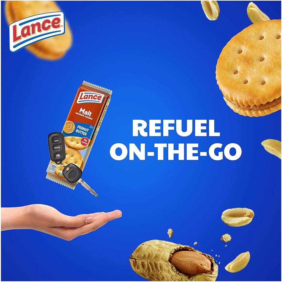 Lance Sandwich Crackers, Malt with Peanut Butter, 8 Ct Box - Image 5