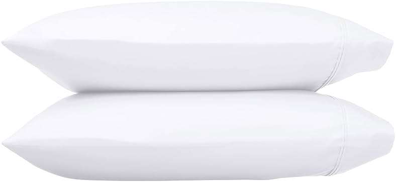 Amazon Basics 400 Thread Count Cotton Pillowcases, Standard, 30" L x 20" W, White - Set of 2, Pillows Not Included - Image 3