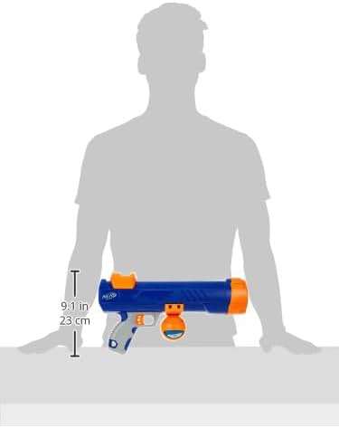 Nerf Dog Tennis Ball Blaster Dog Toy Blue/Orange, 16 Inch Compact Blaster with 1 Ball - Image 3