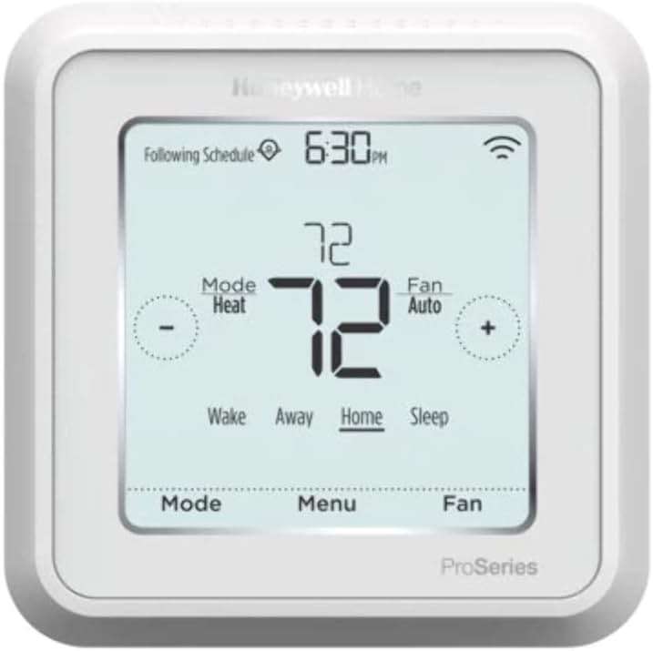 Honeywell TH6320WF2003/U Lyric T6 Thermostat, 3 Heat / 2 Cool Heat Pump Or 2 Heat / 2 Cool Conventional, 4.09" x 4.09" x 1.06" - Image 1