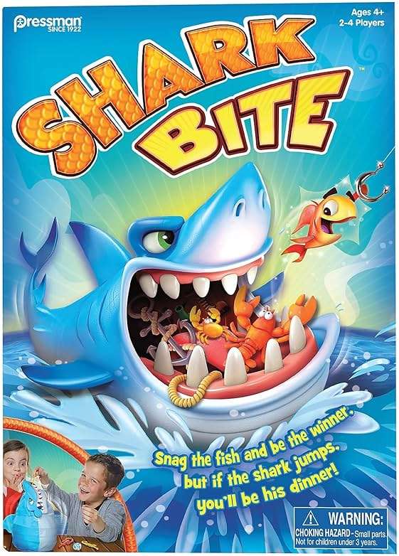 Shark Bite -- Roll the Die and Fish for Colorful Sea Creatures Before the Shark Bites Game! by Pressman Blue Sky, 5" - Image 3