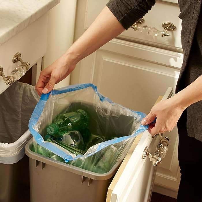 Hefty Recycling Trash Bags, Clear, 13 Gallon, 60 Count Packaging May Vary - Image 2