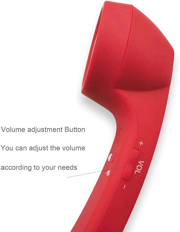 ENJOY-UNIQUE Retro Phone Handset for Cell Phone, Wireless Bluetooth Retro Telephone Handset Mic Headphones Comfort Retro Cell Phone Handset Mic Speaker Phone Call Receiver - Image 4