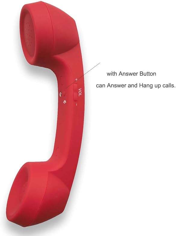 ENJOY-UNIQUE Retro Phone Handset for Cell Phone, Wireless Bluetooth Retro Telephone Handset Mic Headphones Comfort Retro Cell Phone Handset Mic Speaker Phone Call Receiver - Image 5