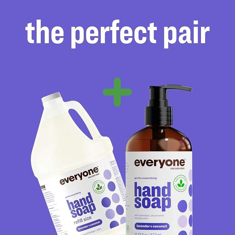 Everyone Liquid Hand Soap, 12.75 Ounce (Pack of 3), Lavender and Coconut, Plant-Based Cleanser with Pure Essential Oils - Image 6