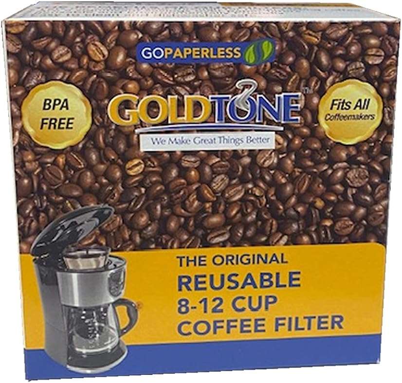 GOLDTONE Reusable 8-12 Cup Basket Coffee Filter fits Mr. Coffee Makers and Brewers, Replaces your Paper Coffee Filters, BPA Free - Image 3