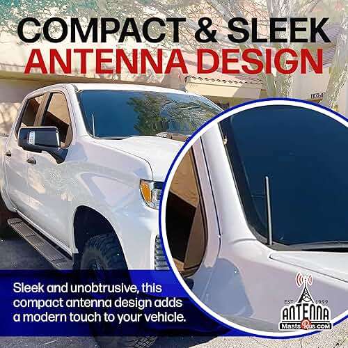 AntennaMastsRus - Short Rubber Antenna fits Chevrolet Silverado 1500 (2006-2026), The Original 6 3/4 Inch, Car Wash Proof, Durable EPDM Rubber, Internal Copper Coil for Enhanced Reception - Image 6