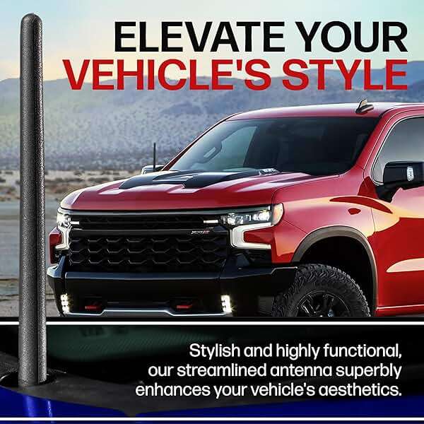 AntennaMastsRus - Short Rubber Antenna fits Chevrolet Silverado 1500 (2006-2026), The Original 6 3/4 Inch, Car Wash Proof, Durable EPDM Rubber, Internal Copper Coil for Enhanced Reception - Image 7