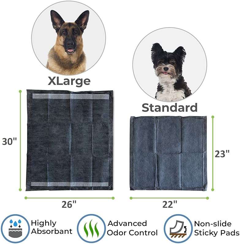 Alpha Paw - Magic Dog & Puppy Pee Pads - Puppy Pads with Charcoal, Extra Thick 6 Layers + Gel Tech Absorbs 6 Cups, Advanced Quick-Dry Indoor Wee Wee Pads for Dogs Training - XL Dog Pads 26”x30” 40 CT - Image 3