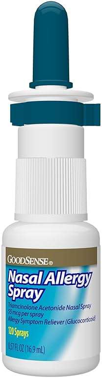 GoodSense Multi-Symptom Nasal Allergy Spray, Triamcinolone Acetonide Nasal Allergy Spray, 55 mcg per spray, 0.57 Fluid Ounces - Image 7