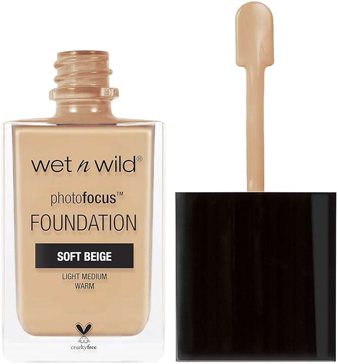 wet n wild Photo Focus Matte Liquid Foundation Soft Beige, Vegan & Cruelty-Free - Image 1