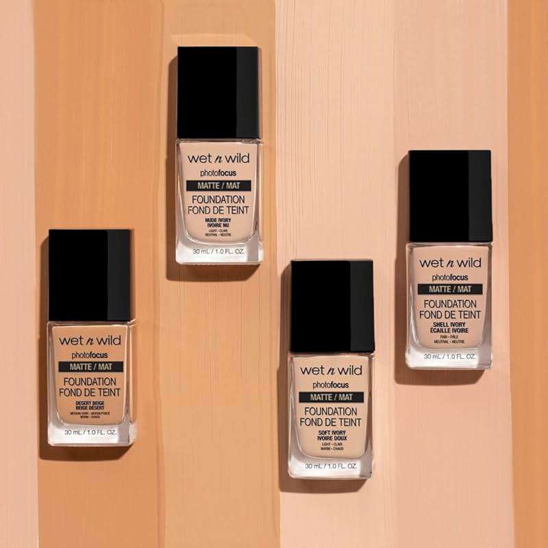 wet n wild Photo Focus Matte Liquid Foundation Soft Beige, Vegan & Cruelty-Free - Image 8
