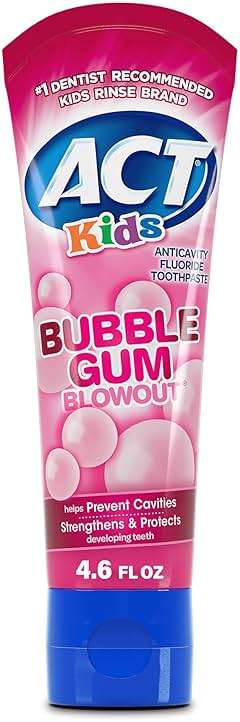 ACT Kids Anticavity Fluoride Toothpaste 4.6 oz. Bubble Gum Blowout - Image 1