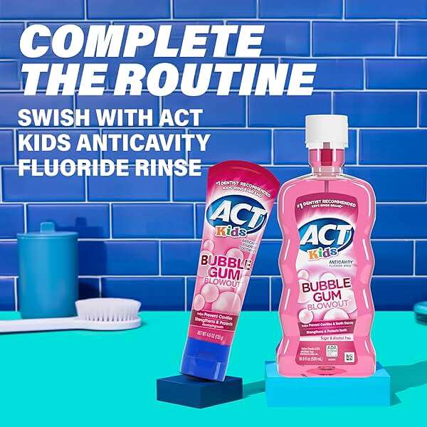ACT Kids Anticavity Fluoride Toothpaste 4.6 oz. Bubble Gum Blowout - Image 7