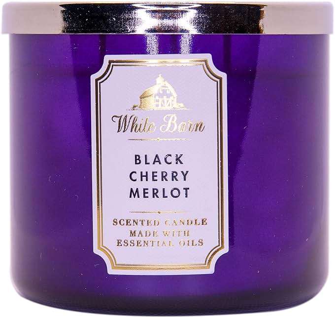 Bath & Body Works Black Cherry Merlot 3-Wick Candle - Scented Candle for At-Home Use - Long-Lasting, Room-Filling Fragrance - High Fragrance Oil Concentration - Soy Wax Blend - 2-Pack - Image 2