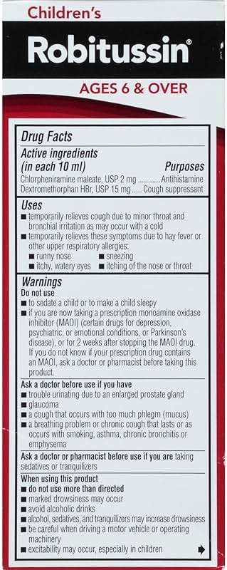 Children's Robitussin Nighttime Cough Long-Acting DM, Cough Medicine for Kids, Fruit Punch Flavor - 4 Fl Oz Bottle - Image 6