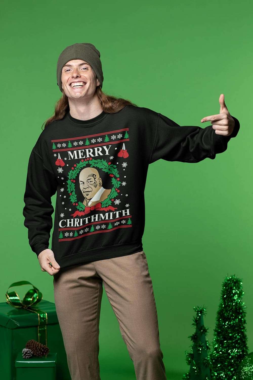 Wild Bobby Merry Chrithmith Ugly Christmas Sweater Unisex Crewneck Graphic Sweatshirt - Image 6