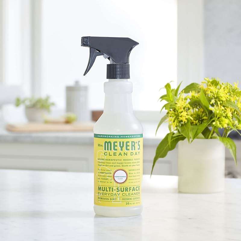 MRS. MEYER'S CLEAN DAY Multi-Surface Everyday Cleaner, Honeysuckle Scent, 16 Fl Oz Bottle - 3 Pack - Image 6