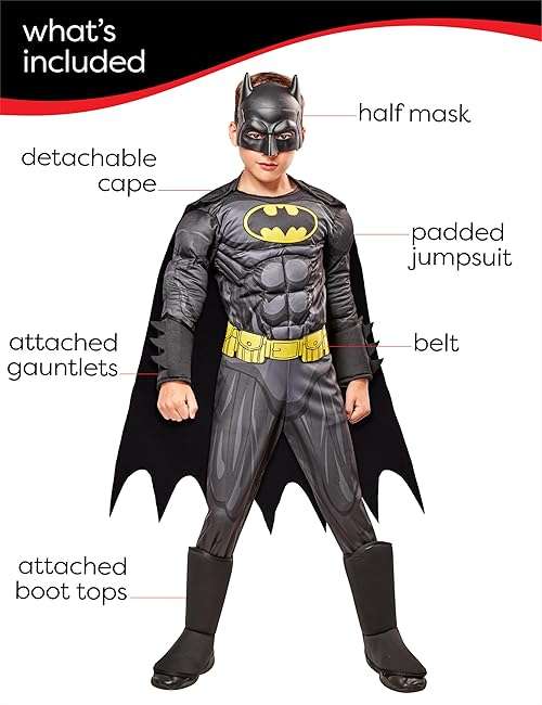 Rubies at Party City DC Comics Superheroes: Batman Costume for Kids - Image 3
