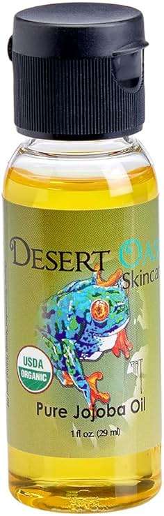 Desert Oasis Skincare | USDA Certified Organic Jojoba Oil – 100% Pure, Cold Pressed Natural Moisturizer for Face, Hair, Skin, Tattoos & Piercings – Travel Size (1 fl oz / 29 ml) - Image 1