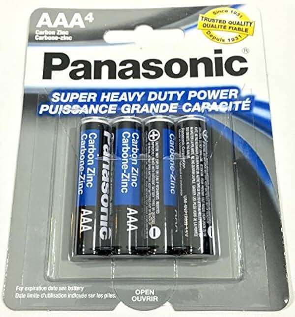 4pc Panasonic AAA Batteries Super Heavy Duty Power Carbon Zinc Triple A Battery 1.5v - Image 1