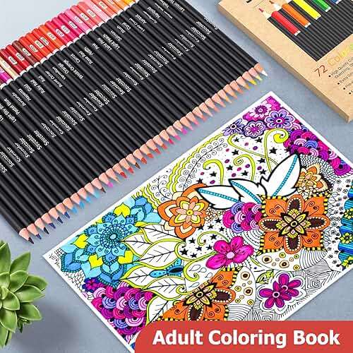 Soucolor 72-Color Colored Pencils for Adult Coloring Books, Soft Core, Back to School Supplies, Smooth Coloring Pencils for Kids Sketching, Drawing, Blending, Shading, Arts & Crafts Supplies Gift - Image 2