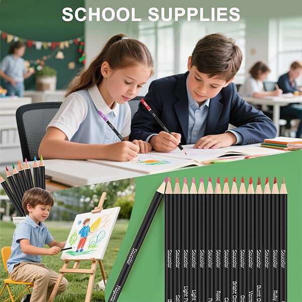 Soucolor 72-Color Colored Pencils for Adult Coloring Books, Soft Core, Back to School Supplies, Smooth Coloring Pencils for Kids Sketching, Drawing, Blending, Shading, Arts & Crafts Supplies Gift - Image 8