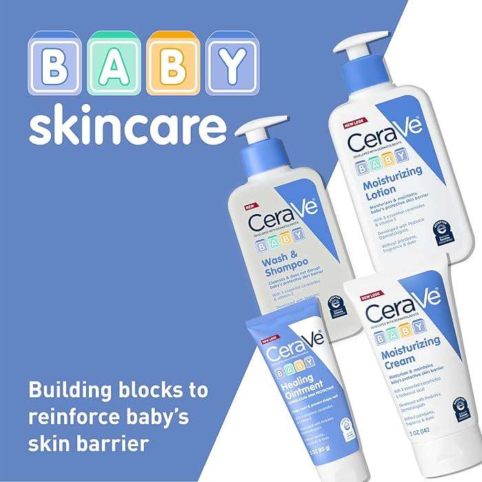 CeraVe Diaper Rash Cream, Baby Healing Ointment for Extra Dry, Cracked Skin, Diaper Cream with Ceramides & Vitamin E, Lanolin, Fragrance, Paraben, Dye, Phthalates & Sulfate Free, 3 Ounce - Image 6