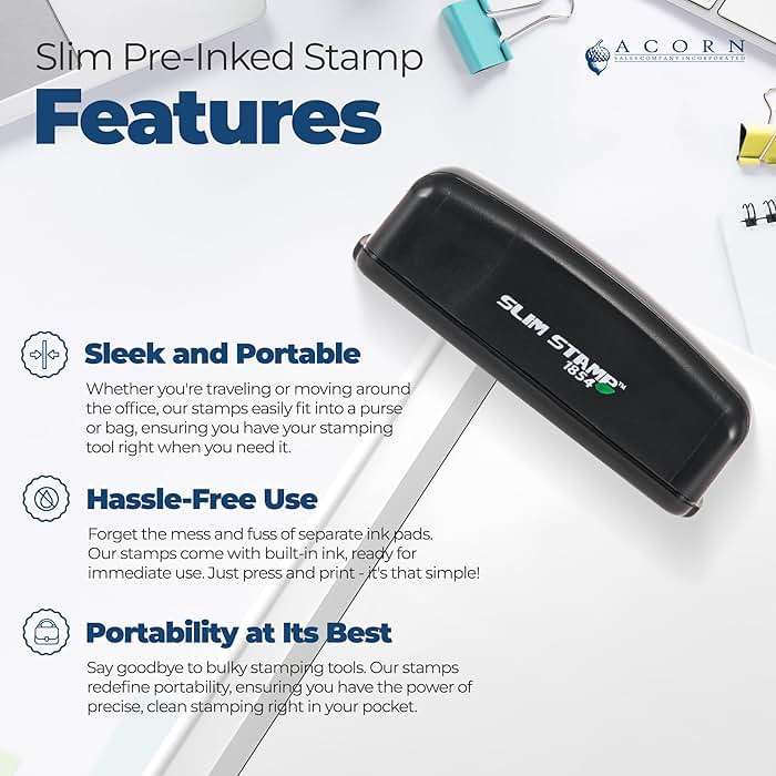 Office Stamp - Large Pre-Inked Cancelled Stamp with Vibrant Red Ink, Ideal for Relationship Managers, 7/8 x 2-1/4 Size, Quality and Durable, Ideal for Efficient Document Management and Office Use - Image 3