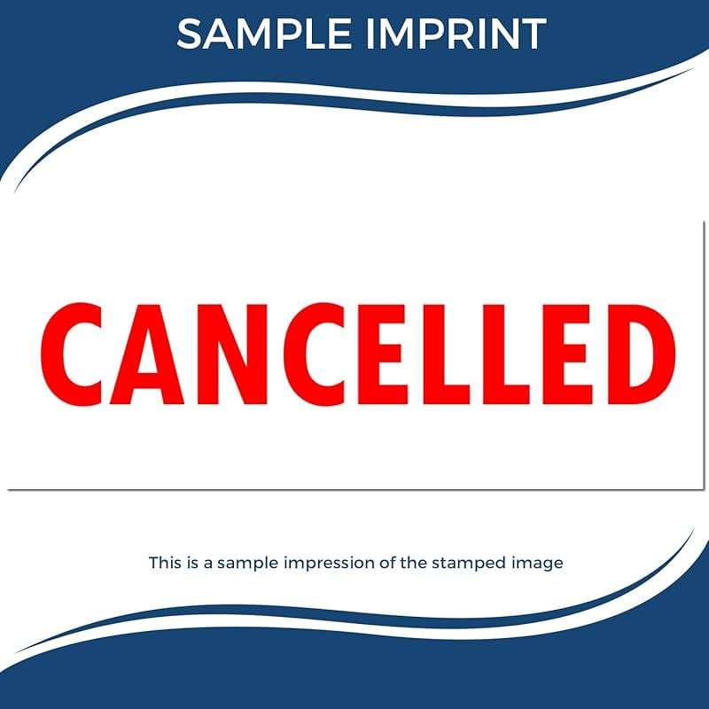 Office Stamp - Large Pre-Inked Cancelled Stamp with Vibrant Red Ink, Ideal for Relationship Managers, 7/8 x 2-1/4 Size, Quality and Durable, Ideal for Efficient Document Management and Office Use - Image 7