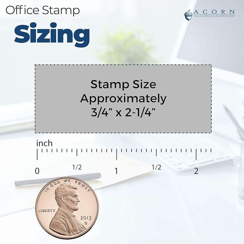 Office Stamp - Large Pre-Inked Cancelled Stamp with Vibrant Red Ink, Ideal for Relationship Managers, 7/8 x 2-1/4 Size, Quality and Durable, Ideal for Efficient Document Management and Office Use - Image 8