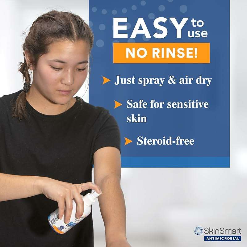 SkinSmart Antimicrobial Eczema Therapy with Hypochlorous Acid, Safely Removes Bacteria so Skin Can Heal, for Adults, Kids and Seniors, 8 Ounce Clear Spray - Image 3