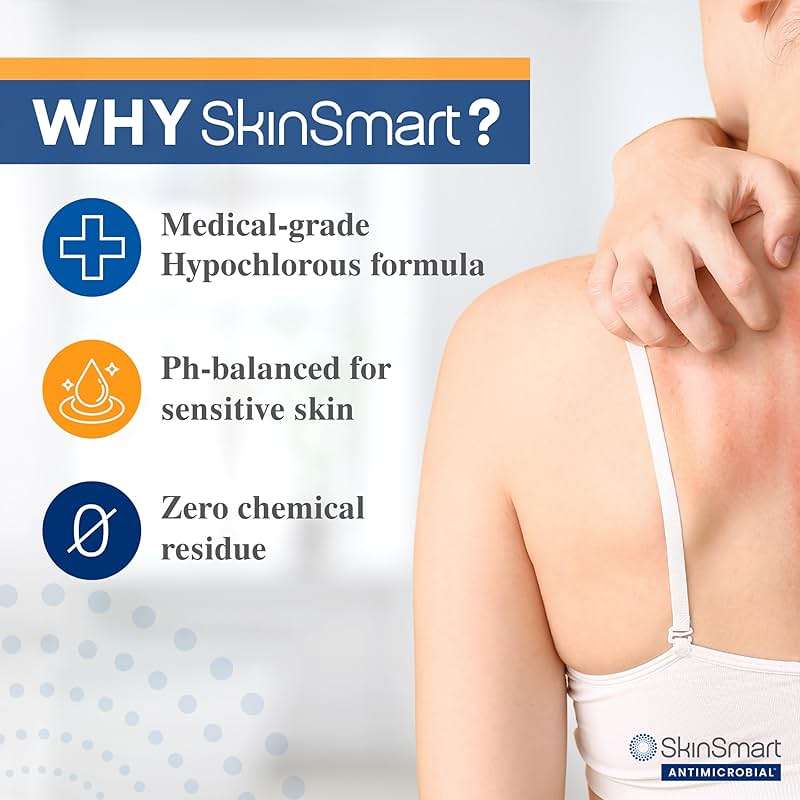 SkinSmart Antimicrobial Eczema Therapy with Hypochlorous Acid, Safely Removes Bacteria so Skin Can Heal, for Adults, Kids and Seniors, 8 Ounce Clear Spray - Image 6