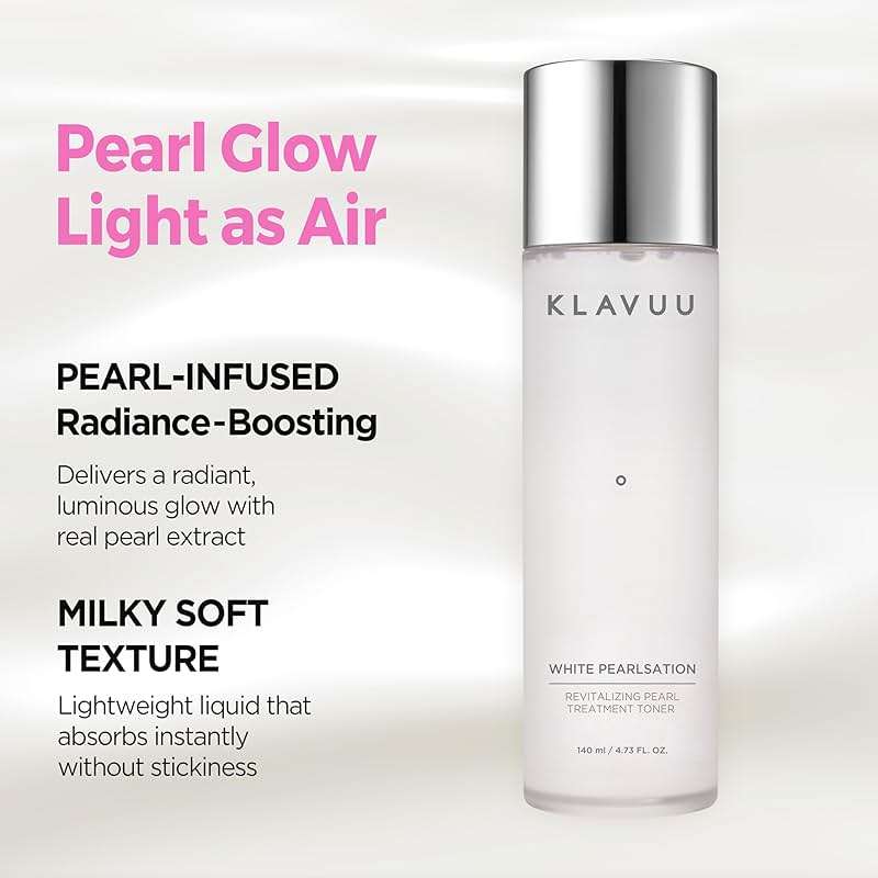 KLAVUU Hydrating Milky Toner with Pearl & Niacinamide – Facial Toner for Skin Glow, Wrinkle Care & Moisture Balance, Korean Skincare (4.76oz) - Image 2
