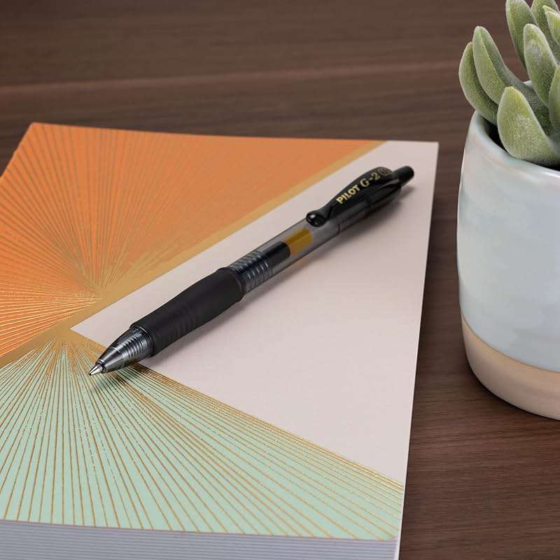Pilot G2 Premium Gel Pens, Black Pens, Bold Point 1 mm, Black Ink, Tub of 48 - Image 2