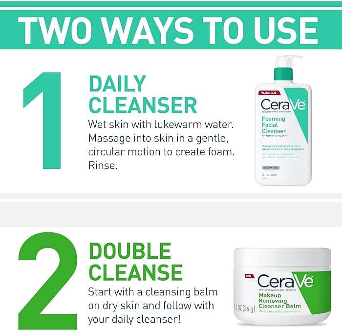 CeraVe Foaming Facial Cleanser, Daily Face Wash for Oily Skin, Hyaluronic Acid + Ceramides + Niacinamide, Fragrance Free, Non-Drying Oil Control Face Wash, 16 Fluid Ounces - Image 3