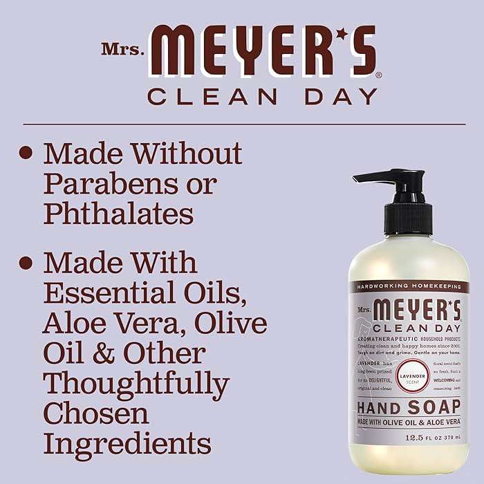 MRS. MEYER'S CLEAN DAY Hand Soap, Lavender Scent, 12.5 Fl Oz Bottle - 3 Pack - Image 5