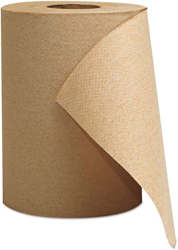 GEN 1804 Hardwound Roll Towels 1-Ply Brown 8-Inch x 300 ft 12 Rolls/Carton - Image 1