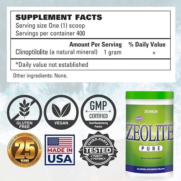 Zeolite Pure | Full Body Detox Cleanse for Women, Men, Adults | Supports Energy, Gut Health, Mental Clarity, & Optimal Inflammation Response | The Original Zeolite Powder (400 Servings) - Image 5