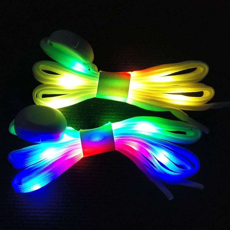 MadeComfy LED Shoelaces Light Up Shoe Laces 3 Modes 7 Colors Flashing Colorful Shoestrings - Image 6