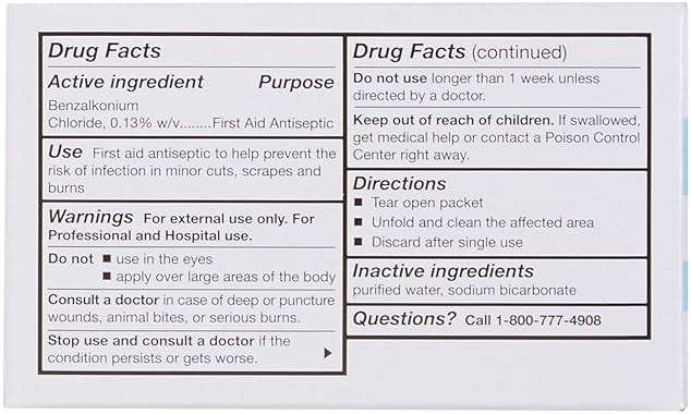 McKesson Benzalkonium Chloride Towelettes [Pack of 100] First Aid Antiseptic Wipes, Sterile Individual Wrapped - Image 2