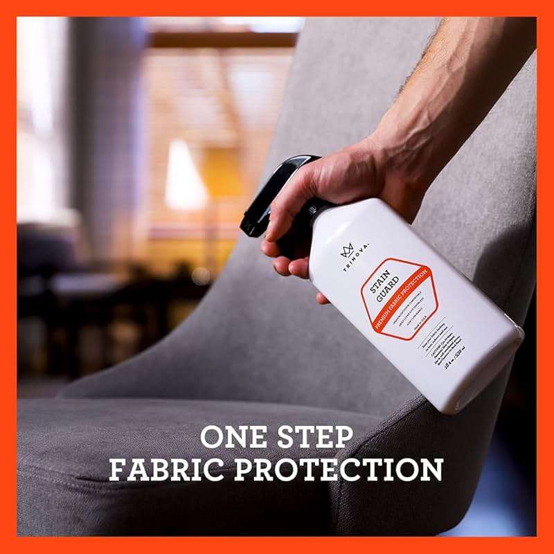 TriNova Stain Guard – Non-Aerosol Fabric Protection Spray for Upholstery, Carpet, Rugs, and More – Protect from Liquid Stains, Spills & Accidents (18oz) - Image 3