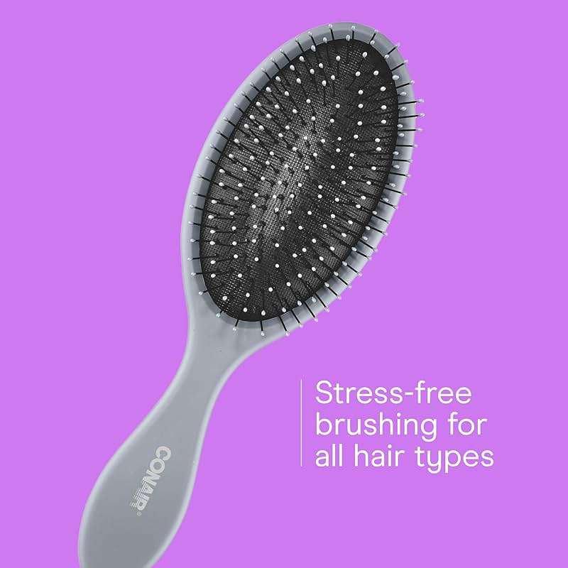 Conair Detangling Hair Brush Set 3 Pack, For Wet, Dry and All Hair Types, Detangling Brushes for Women in Blue, Pink, and Gray - Image 4