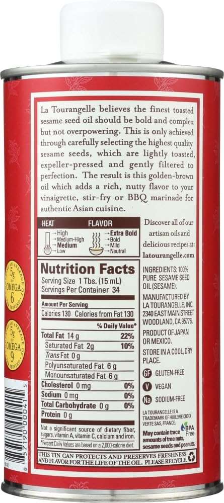 La Tourangelle Sesame Oil Toasted -- 16.9 fl oz - 2 pc - Image 2