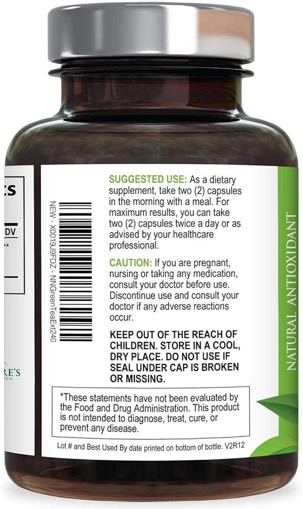 Green Tea Extract Capsules - 3X Strength Green Tea Extract 1000 mg Per Serving Pills with 45% EGCG & 98% Polyphenols for Natural Energy - Antioxidant Herbal Heart Support Supplement - 240 Capsules - Image 8